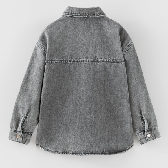 Zara Snap Button Denim Shirt/Overshirt - Picture 3 of 8